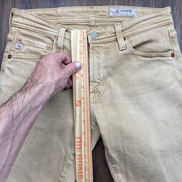 Adriano Goldschmied AG Mens Beige Tellis Modern Slim Denim Straight Pants 28x32 - Picture 9 of 11